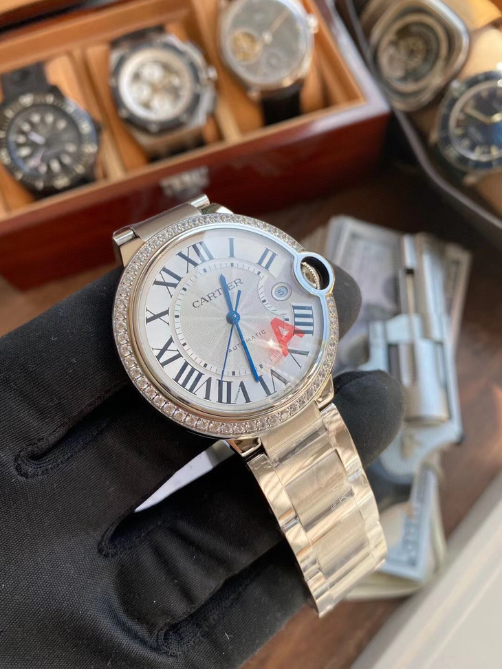 1比1復刻卡地亞藍氣球繫列腕錶男價格 WE9009Z3￥3180-高仿錶