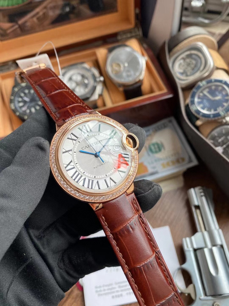 1比1高仿卡地亞藍氣球男錶價格玫瑰金 WJBB0035￥2980-高仿錶