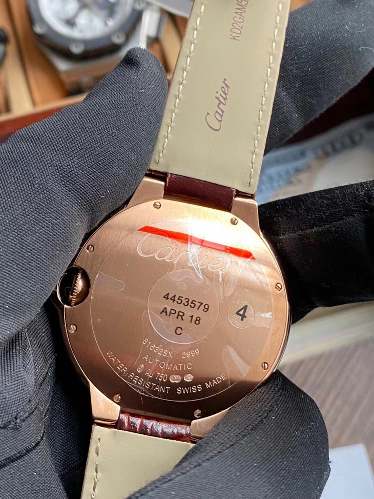 1比1高仿卡地亞藍氣球男錶價格玫瑰金 WJBB0035￥2980-高仿錶