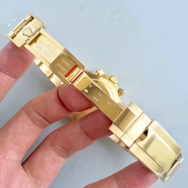 AR廠頂級勞力士迪通拿繫列116508金綠迪18k金機械計時男錶一比一復刻-高仿錶