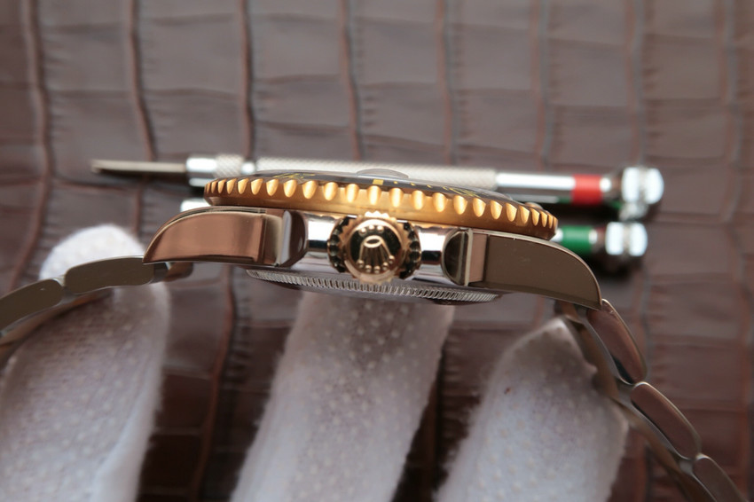 勞力士116613LB-97203間金黃金面水鬼v7鑲鉆版 一比一復刻-高仿錶