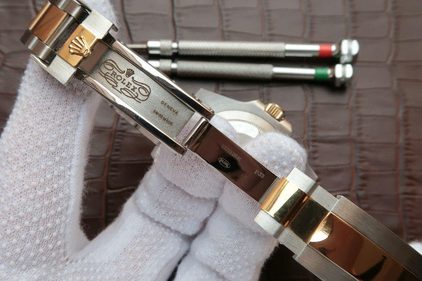 勞力士116613LB-97203間金黃金面水鬼v7鑲鉆版 一比一復刻-高仿錶