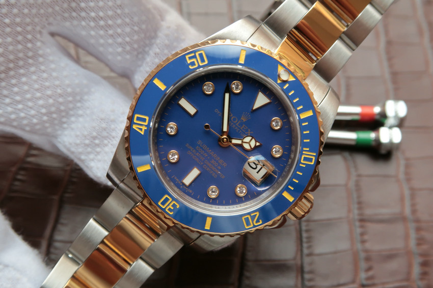 N廠一比一復刻包金勞力士116613LB-97203間金藍水鬼v7鑲鉆版-高仿錶 N廠一比一復刻包金勞力士116613LB-97203間金藍水鬼v7鑲鉆版-高仿錶