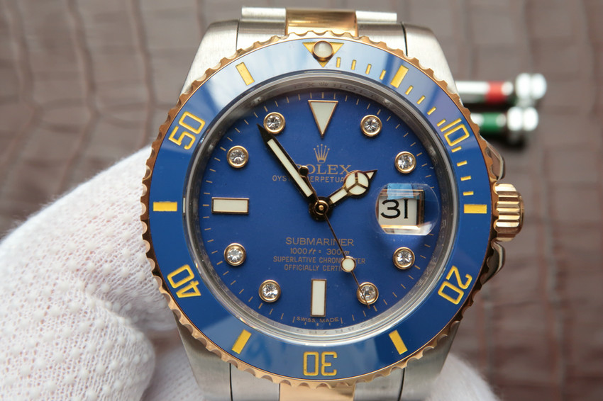 N廠一比一復刻包金勞力士116613LB-97203間金藍水鬼v7鑲鉆版-高仿錶 N廠一比一復刻包金勞力士116613LB-97203間金藍水鬼v7鑲鉆版-高仿錶