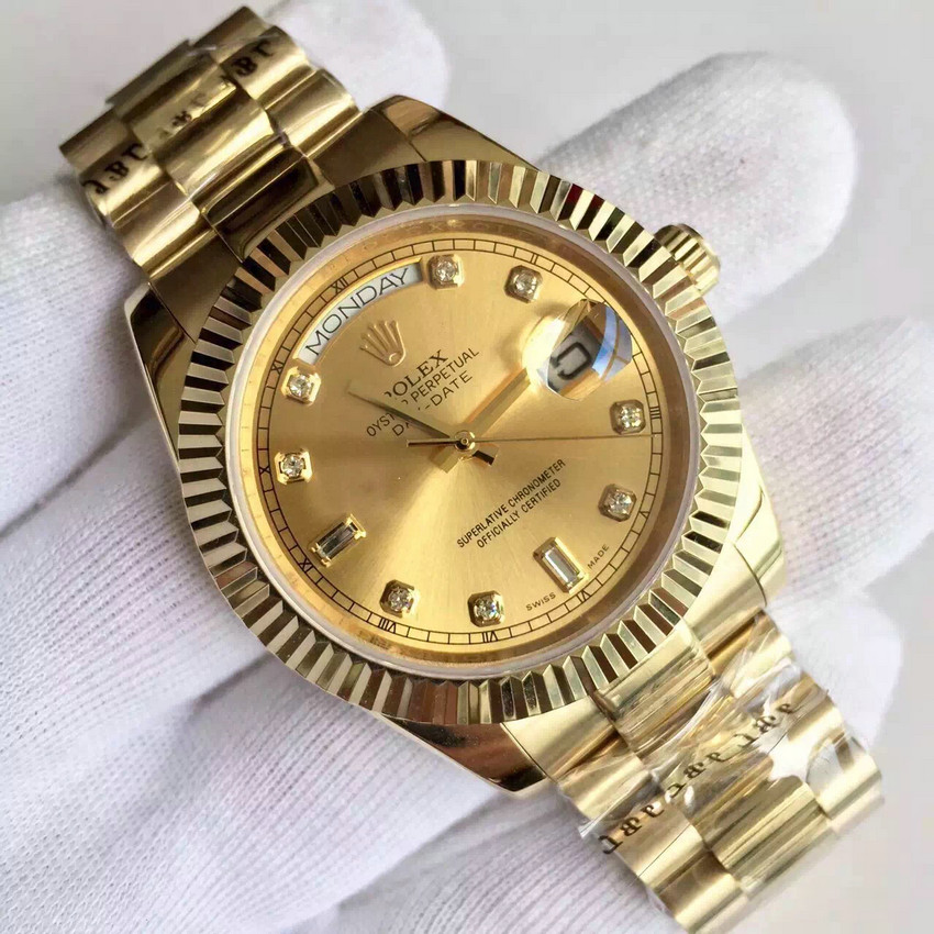 復刻一比一勞力士(Rolex)星期日歴型118238A-83208金錶全自動機械男錶-高仿錶 復刻一比一勞力士(Rolex)星期日歴型118238A-83208金錶全自動機械男錶-高仿錶