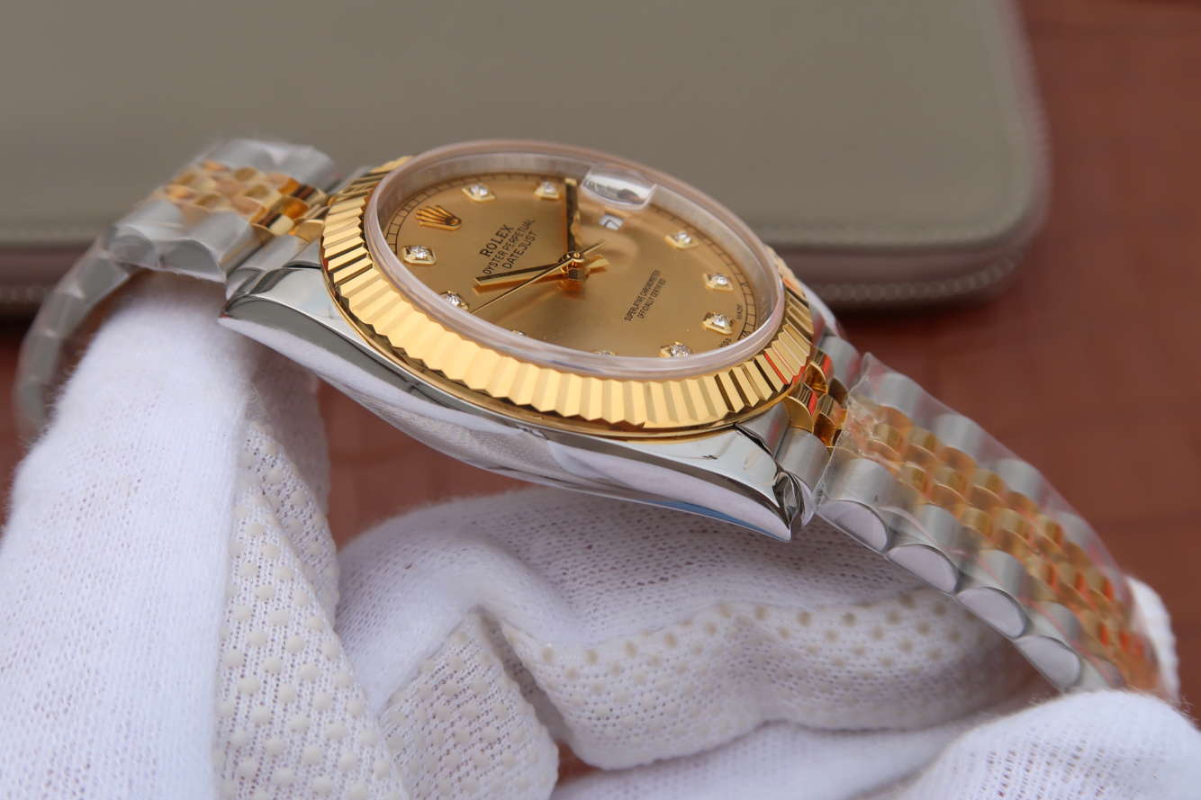 長榮廠復刻勞力士日誌型繫列126333男士機械手錶 18k包金一比一-高仿錶