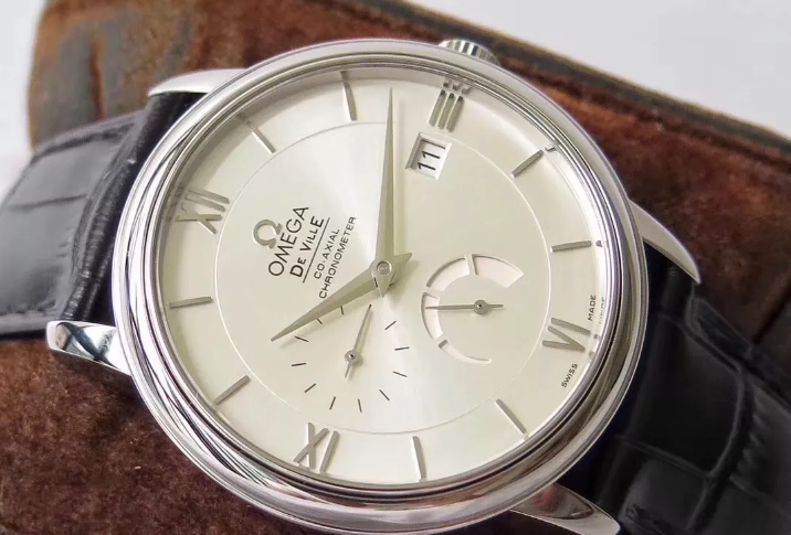 ZF廠歐米茄蝶飛系列424.13.40.21.02.001動能顯示經典白盤皮帶手表-高仿錶