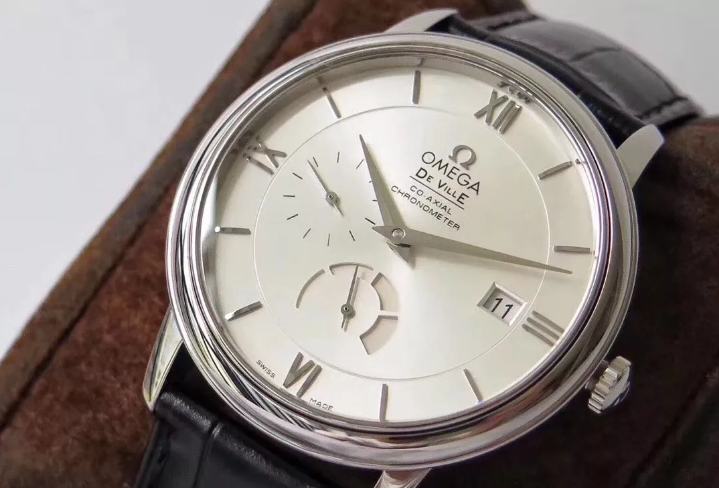 ZF廠歐米茄蝶飛系列424.13.40.21.02.001動能顯示經典白盤皮帶手表-高仿錶