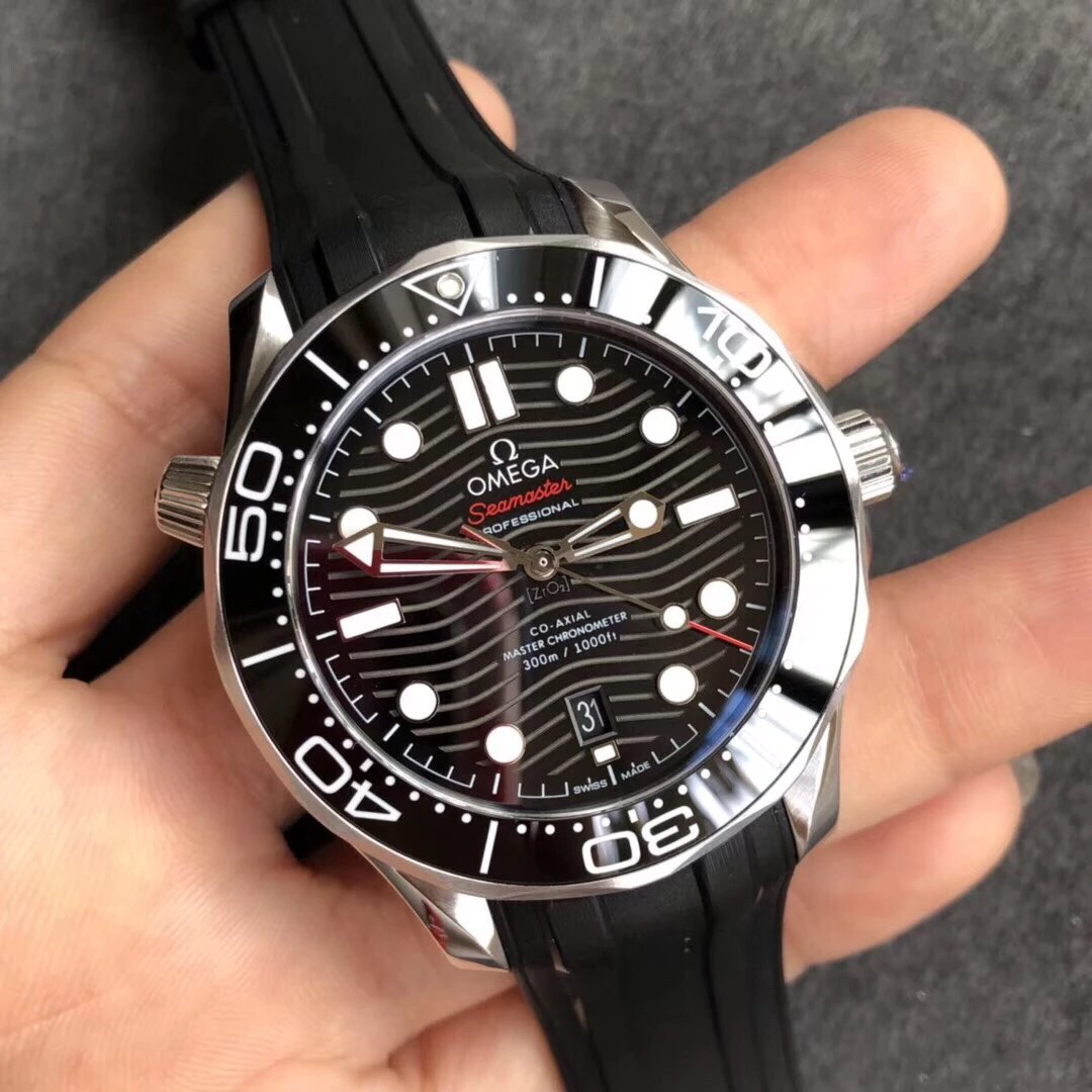 VS廠一比一復刻歐米茄海馬300米210.32.42.20.01.001膠帶男士機械表-高仿錶