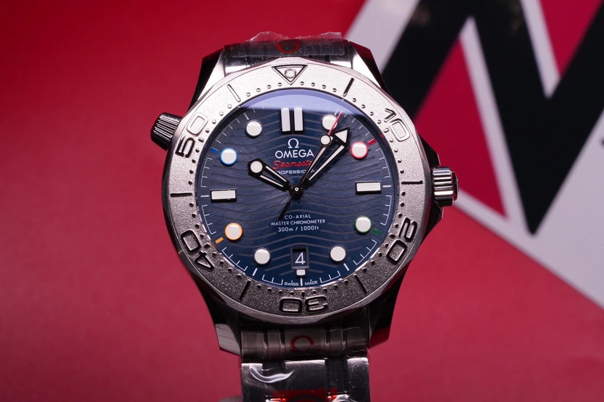 OR歐米茄海馬300系列522.30.42.20.03.001特別版藍盤鋼帶機械男表-高仿錶