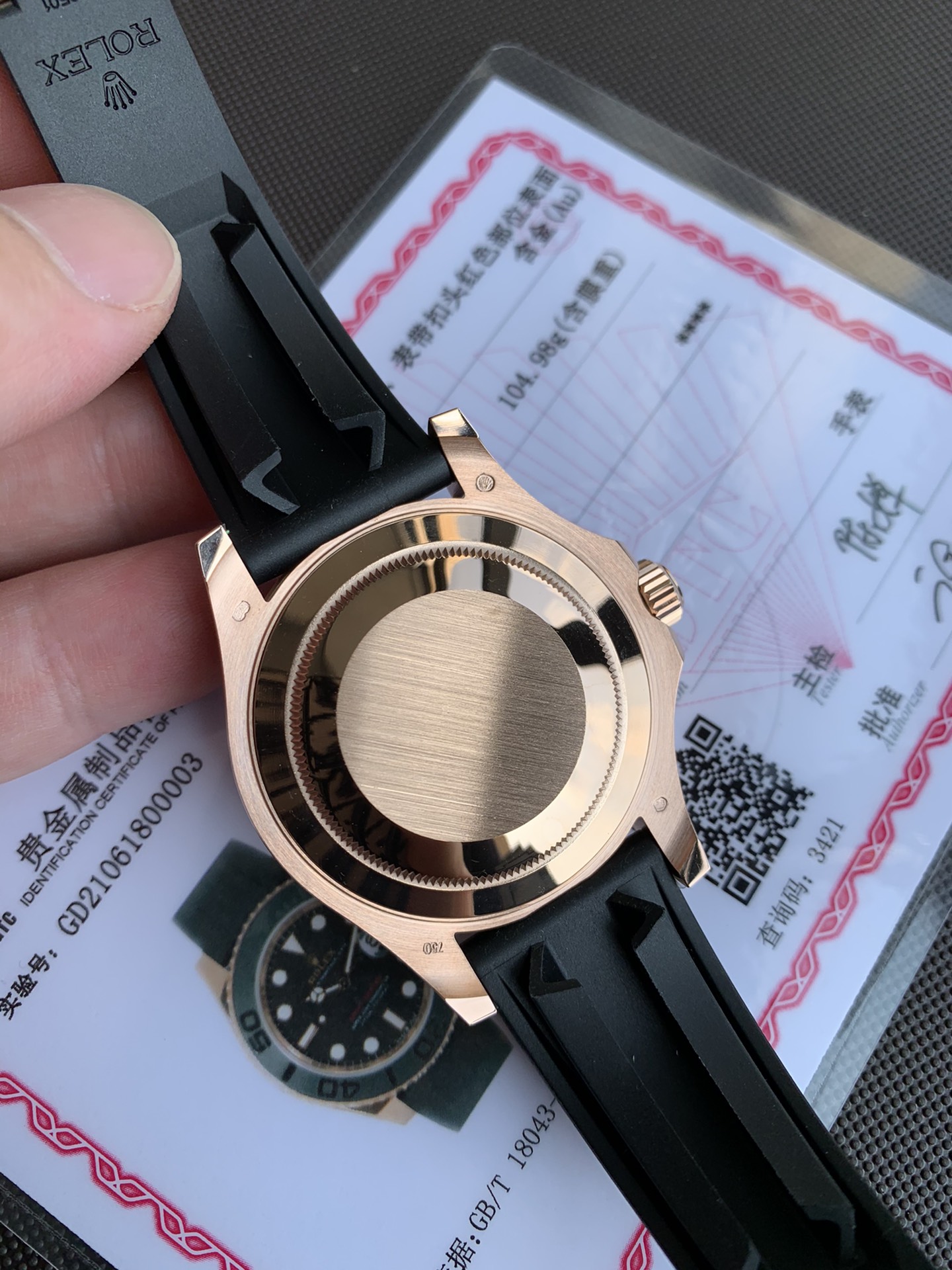 勞力士最新最強版本復刻金錶字面雙皇冠防偽通體包金18k玫瑰金-高仿錶