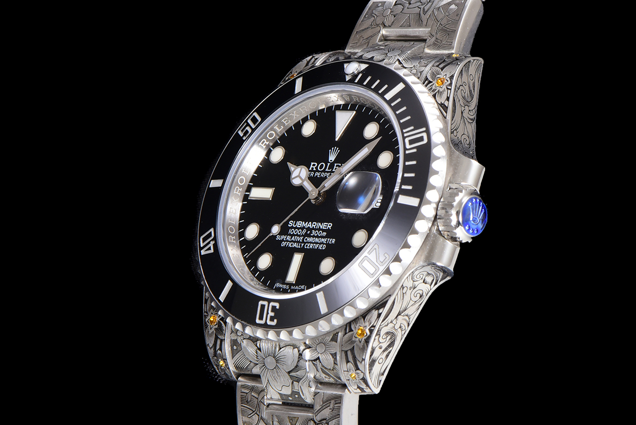 《鯉躍龍門》勞力士頂級復刻錶水鬼搭配 純手工雕花效果-高仿錶 《鯉躍龍門》勞力士頂級復刻錶水鬼搭配 純手工雕花效果-高仿錶