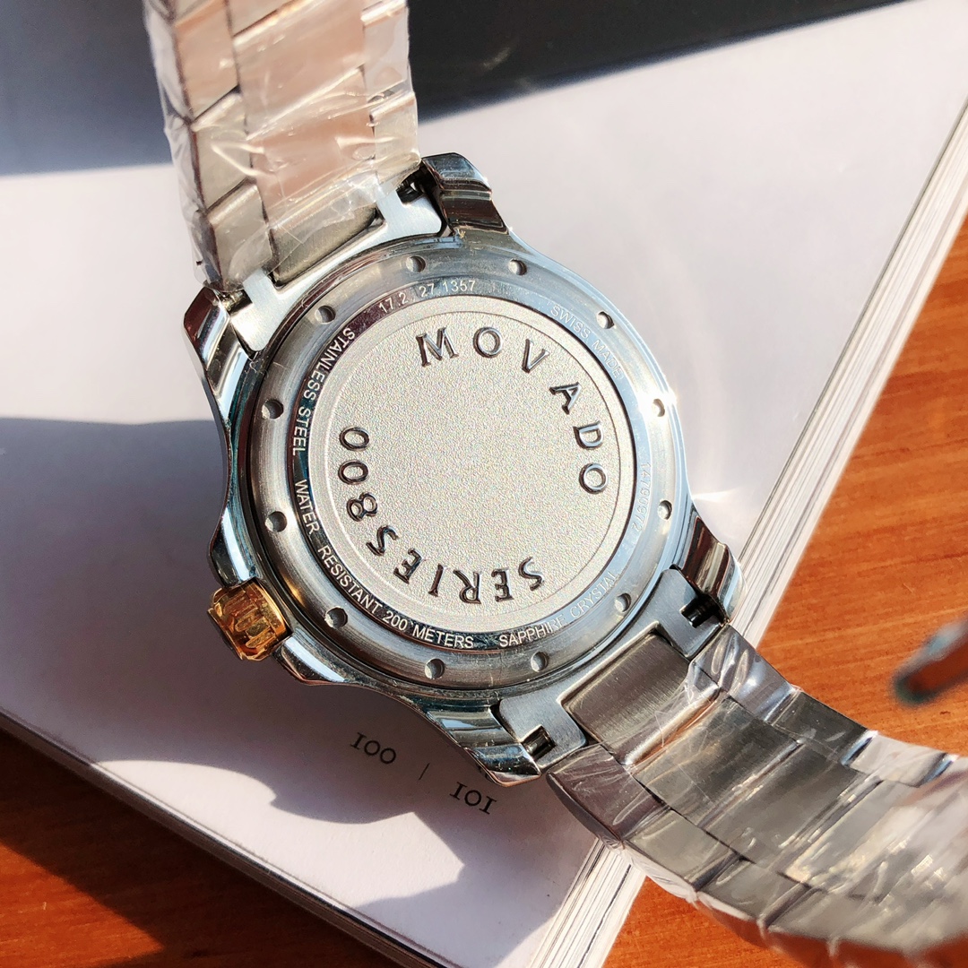 Movado Series800石英潛水夜光高仿腕錶藍寶石防刮花鏡面-高仿錶