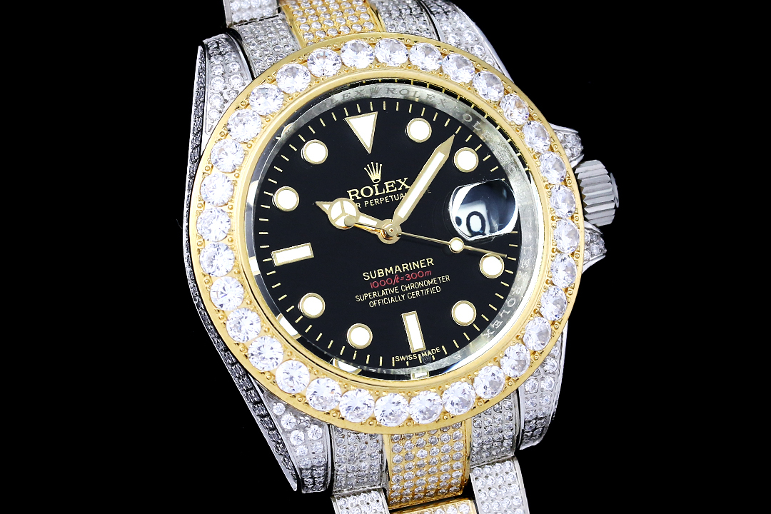 高仿腕錶勞力士ROLEX密鑲頂級施華洛世奇美鉆-高仿錶