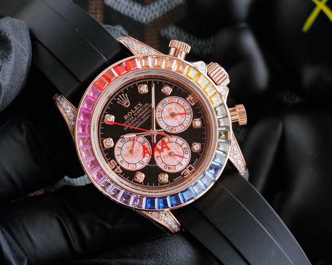 奢華彩鉆高仿錶勞力士Rolex 迪通拿限量紀念版 尺寸43mm-高仿錶