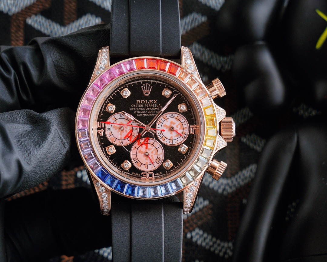 奢華彩鉆高仿錶勞力士Rolex 迪通拿限量紀念版 尺寸43mm-高仿錶