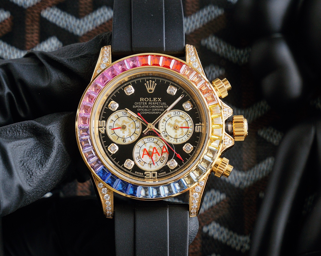 奢華彩鉆高仿錶勞力士Rolex 迪通拿限量紀念版 尺寸43mm-高仿錶