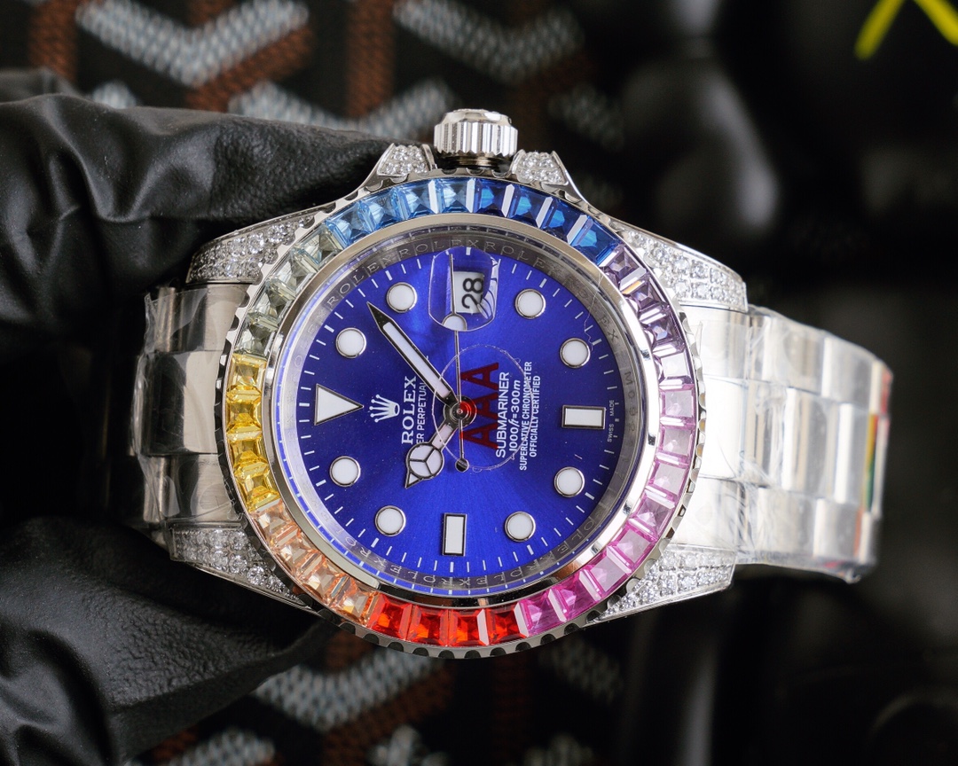 勞力士高仿錶頂級玩物同種材質最閃工藝潛航繫列水鬼作為原型-高仿錶