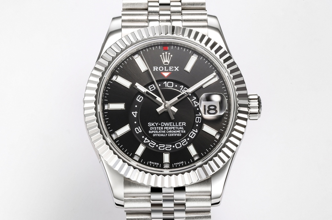 勞力士Rolex Sky-Dweller 一比一黑盤天行者-高仿錶 勞力士Rolex Sky-Dweller 一比一黑盤天行者-高仿錶