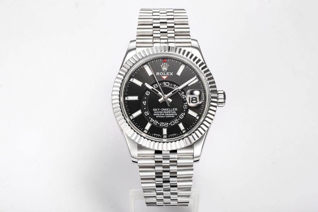 勞力士Rolex Sky-Dweller 一比一黑盤天行者-高仿錶 勞力士Rolex Sky-Dweller 一比一黑盤天行者-高仿錶