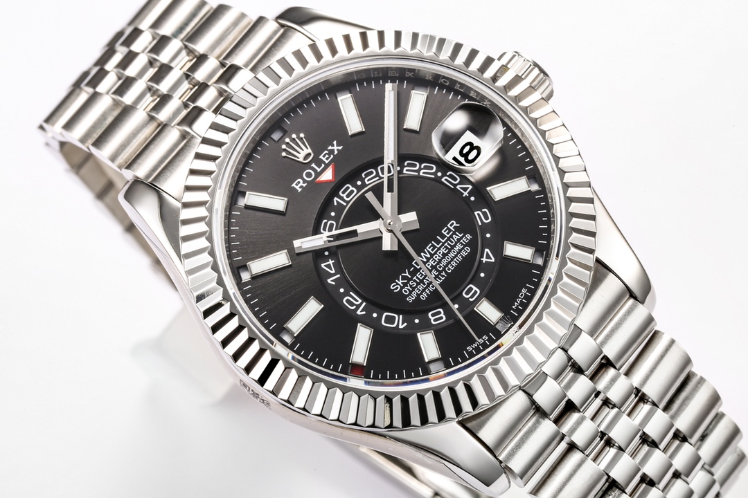 勞力士Rolex Sky-Dweller 一比一黑盤天行者-高仿錶 勞力士Rolex Sky-Dweller 一比一黑盤天行者-高仿錶
