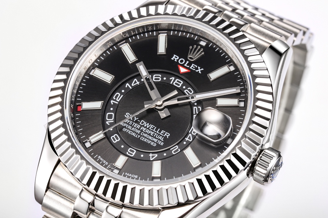 勞力士Rolex Sky-Dweller 一比一黑盤天行者-高仿錶 勞力士Rolex Sky-Dweller 一比一黑盤天行者-高仿錶
